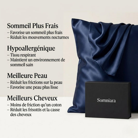 Taie d'Oreiller en Soie de Mûrier Somniara